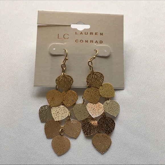 LC Lauren Conrad Jewelry - LC Lauren Conrad Gold/Silver Teardrop Earrings NWT